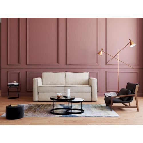 Canapé Convertible Velours 4 Places Beige