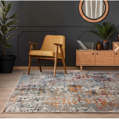 Tapis Tissé Plat Moderne Multicolore 080x150 Cm