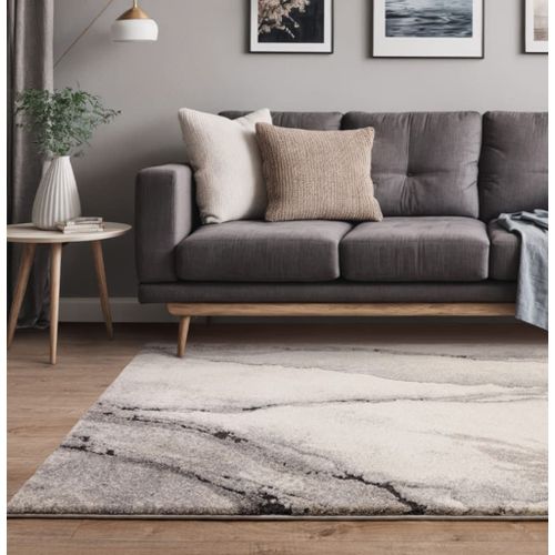 Tapis De Salon Tissé Plat Gris 200x290 Cm