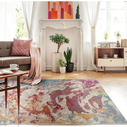 Tapis Tissé Plat Moderne Rouge 200x290 Cm