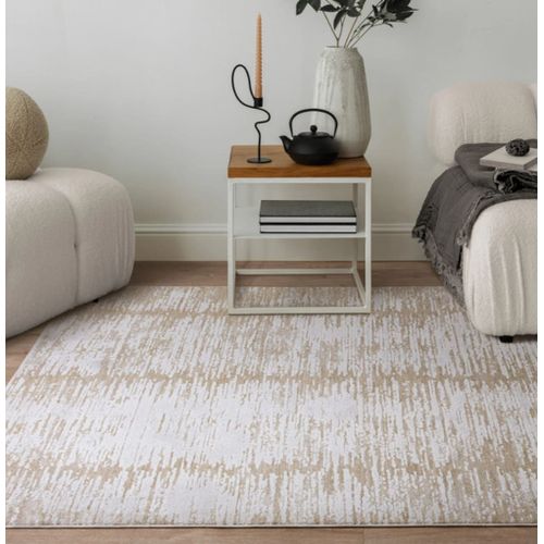 Tapis Tissé Plat Moderne Beige 200x300 Cm