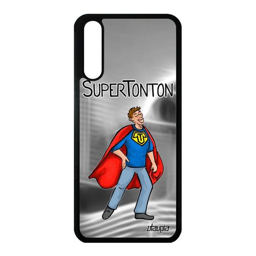 Coque En Silicone Pour Huawei P20 Super Tonton Gris De Protection Bebe Humour Drole Humoristique Bande Dessinée Comics Texte Metal