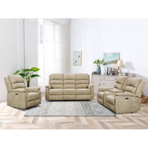 Ensemble canapé fauteuil ation 4 places taupe