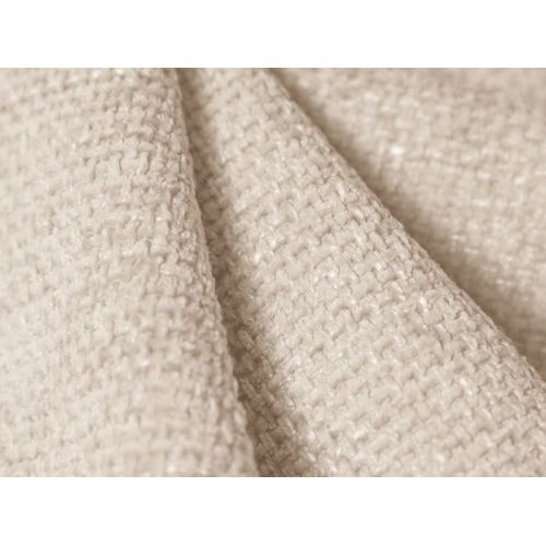 Canapé D'angle Côté Gauche 6 Places En Tissu Chenille Beige Clair