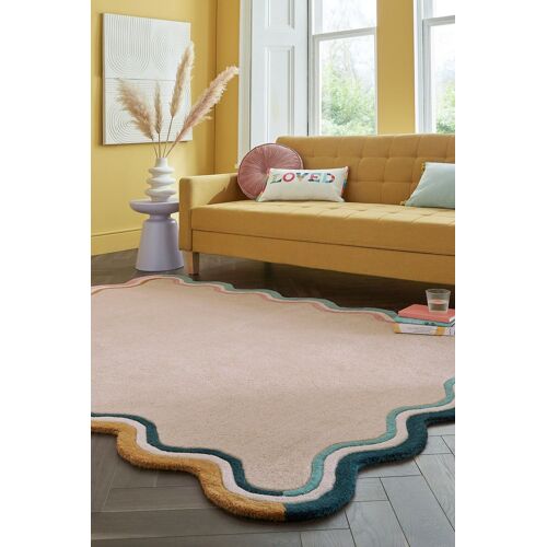 Tapis De Salon Design En Laine Beige 200x290 Cm