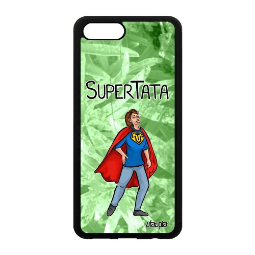 Coque Honor View 10/V10 Silicone Super Tata Bd Drole Tante Naissance Fille Heros Texte Personnalisé Comique Telephone Unique Comics
