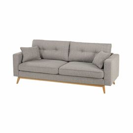 Canapé Style Scandinave 3 Places Gris Clair