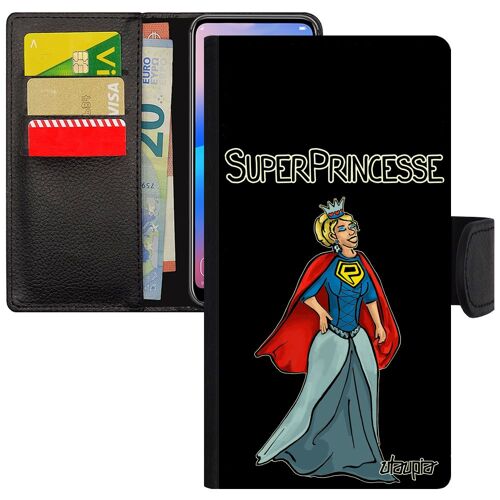 Coque Galaxy S20+ Plus À Rabat Super Princesse Pochette Pas Cher Humour Bd Comics 4g Etui Noir Humoristique Drole Case Texte Samsung