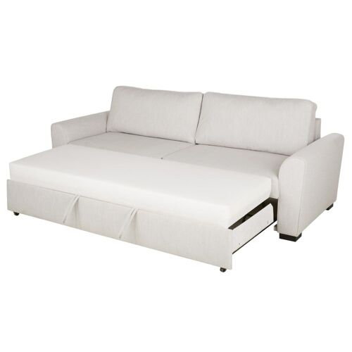 Canapé convertible 3/4 places gris clair