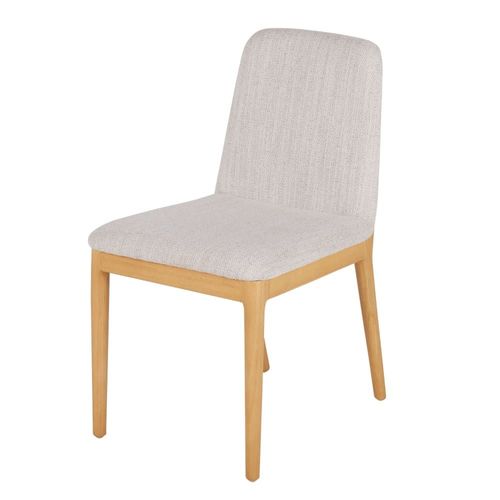 Chaise Écrue Et Pieds En Bois D'hévéa