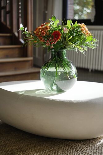 Vase en verre recyclé vert h35