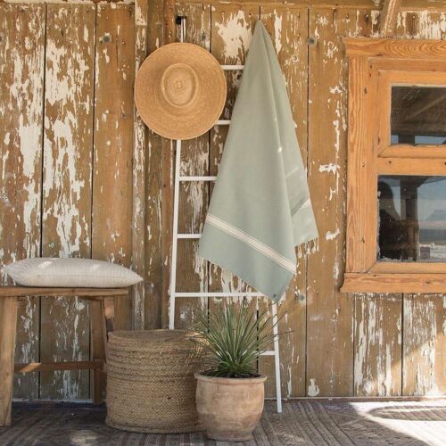Fouta Coton Vert D'eau 100x200