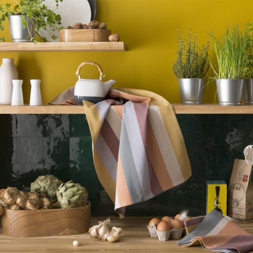 Torchon En Jacquard De Coton Multicolore 50x75