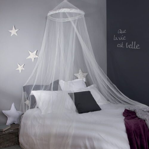 Moustiquaire De Lit Polyester Blanc 60x250cm