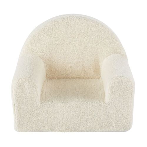 Fauteuil enfant à bouclettes blanches