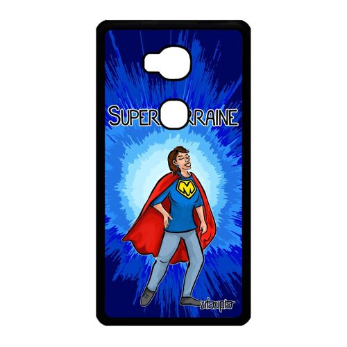 Coque Super Marraine Honor 5x En Silicone Personnalisé Texte Metal Humour Comics Naissance Garcon Bleu Bande Dessinée Antichoc Drole