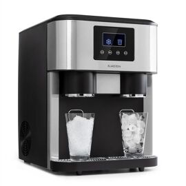 Klarstein Eiszeit Crush Machine à glaçons 18kg/24h 2 tailles de cubes - Argent