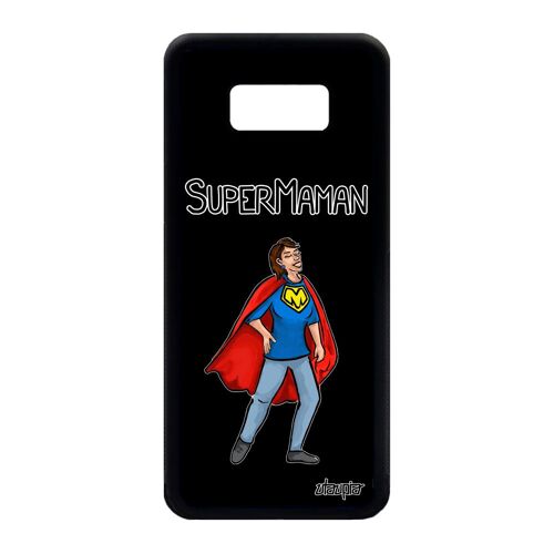 Coque Silicone Samsung Galaxy S8 Plus Super Maman Heros Texte Cadeau D'anniversaire Bumper Souple Enfant Mere Case Drole Portable De