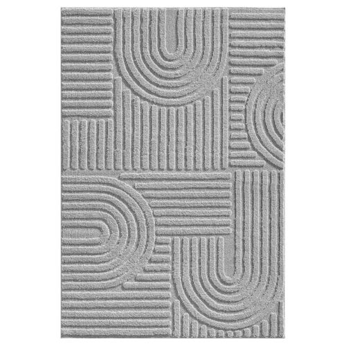Tapis À  Relief Géométriques Gris 280x370cm