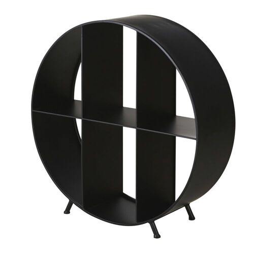 Porte bûche sur pied en métal noir