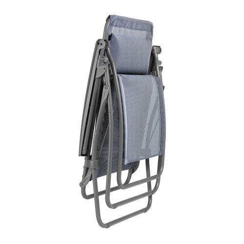 Ensemble Fauteuil Relax Et Porte Gobelet En Acier Bleu