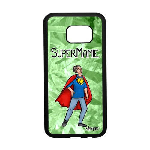 Coque Pour S7 En Silicone Super Mamie Bd Portable Humour Comics De Protection Heros Unique Telephone Texte Smartphone Samsung Galaxy