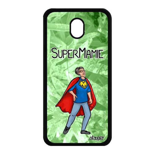 Coque Silicone Galaxy J7 2017 Pro Super Mamie Texte Cadeau Fete Des Grands Meres Smartphone Bd Comics Naissance Fille Drole Samsung