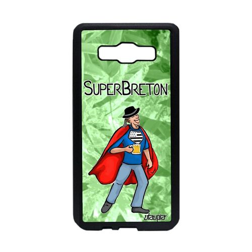 Coque super breton Samsung A5 2015 silicone drole drapeau bretagne original bd antichoc comics comique vert texte humour 4G galaxy