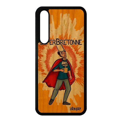 Coque Silicone Super Bretonne Pour P20 Pro Bois Souple Comics Clt-L29 Cover Humoristique Antichoc Drole Mobile Humour Heros Huawei