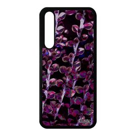 Coque Huawei P20 Pro Silicone Motif Feuilles Violet Nature Design 4g Floral Telephone Original Cover De Protection Texture Plantes