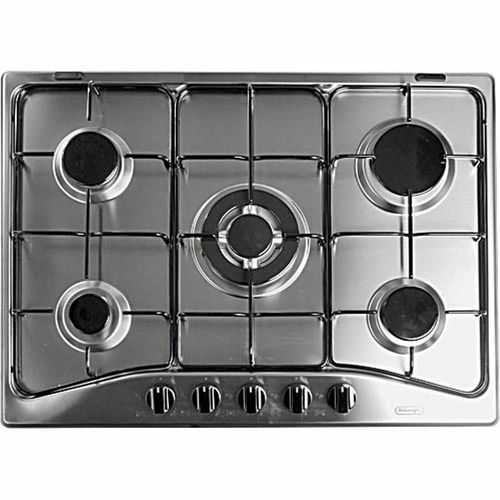 De'longhi YAF 57 ASV - Table de cuisson au gaz 5 foyers 70 cm Acier inoxydable