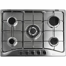 De'longhi YAF 57 ASV - Table de cuisson au gaz 5 foyers 70 cm Acier inoxydable