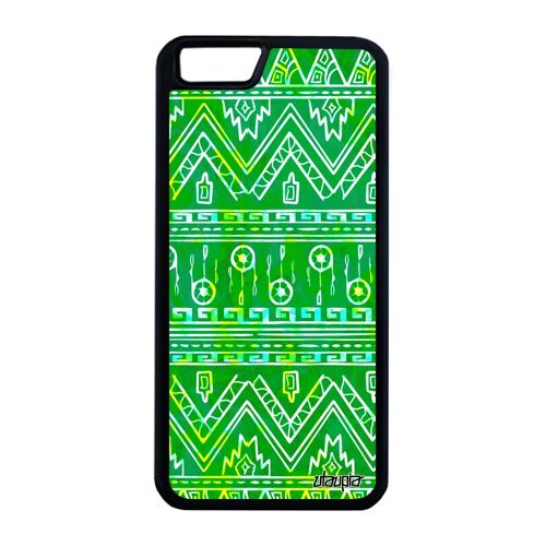 Coque Motif Azteque Pour Iphone 6 6s Plus Silicone Personnalisé Pas Cher Housse Coloré Dessin Texture Antichoc Fantaisie Vert