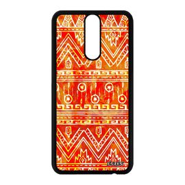 Coque Huawei Mate 10 Lite Silicone Motif Azteque Case Mobile Texture Ethnique Antichoc Caoutchouc Dessin Telephone Fantaisie Rouge