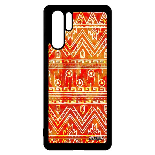 Coque Silicone Motif Azteque Pour Huawei P30 Pro Original Housse Telephone Dessin Souple Art Aluminium Rouge Coloré Rigide Texture