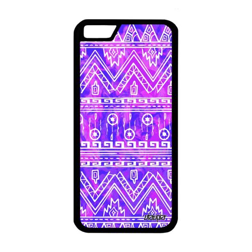 Coque Motif azteque iPhone 6 6S silicone violet tribal fond decoratif pas cher peinture smartphone ethnique souple effet jolie