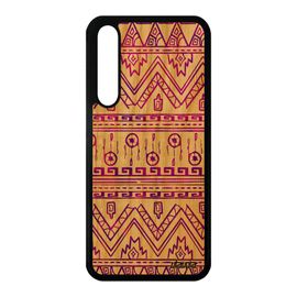 Coque Pour Huawei P20 Pro En Bois Naturel Silicone Motif Azteque Violet Fond Tribal Art Antichoc Effet Design Ethnique Case Peinture