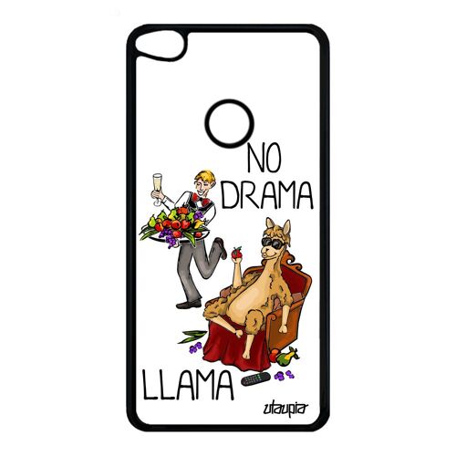 Coque no drama lama P8/P9 Lite 2017 silicone personnalisé drole case llama humoristique blanc dessin bande dessinée humour de Huawei
