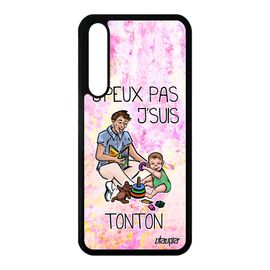 Coque Pour Huawei P20 Pro Silicone Humour J'peux Pas J'suis Tonton Oncle Telephone Smartphone Drole Violet Dessin Comique Texte Case