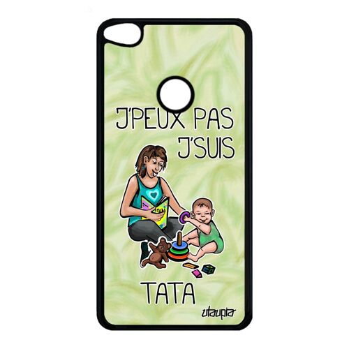 Coque Silicone Huawei P9/P8 Lite 2017 J'peux Pas J'suis Tata Bd Caoutchouc Tante Texte Personnalisé Humour Motif Telephone Jpeux Je