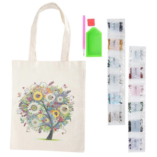 Sac De Peinture Au Diamant Bricolage Strass Exquis Peinture Sac À Provisions Kit D'outils Cadeaubb002