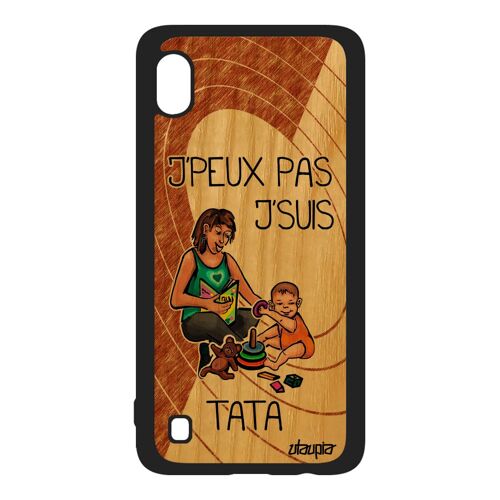 Coque Samsung A10 Bois Silicone J'peux Pas J'suis Tata Cadeau De Noel Etui Texte Humour Sm-A105fn Tante Humoristique Antichoc Galaxy
