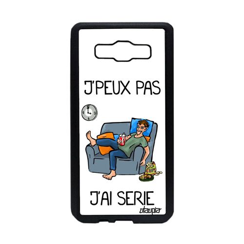 Coque pour A5 2015 silicone j'peux pas j'ai série humoristique telephone drole blanc je manga humour television texte Samsung galaxy