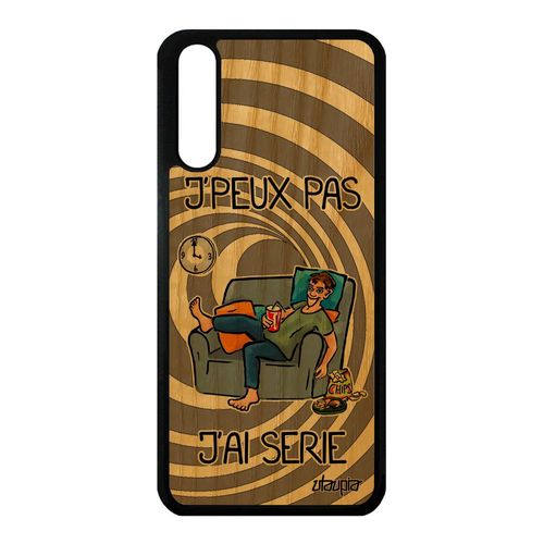 Coque Huawei P20 Bois Silicone J'peux Pas J'ai Série Tele Manga Jpeux Pas Cher Smartphone Portable Gris Je Texte Telephone Comique