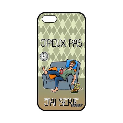 Coque Apple Iphone 5 5s Se Silicone J'peux Pas J'ai Série Vert Humour Texte Je Portable Telephone Original Smartphone Metal Bd Manga