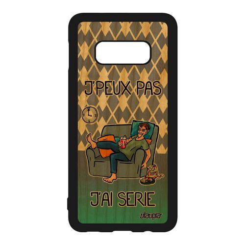 Coque Galaxy S10e Bois Silicone J'peux Pas J'ai Série Texte Je Comique Antichoc Solide Drole Bande Dessinée Original Humour Samsung