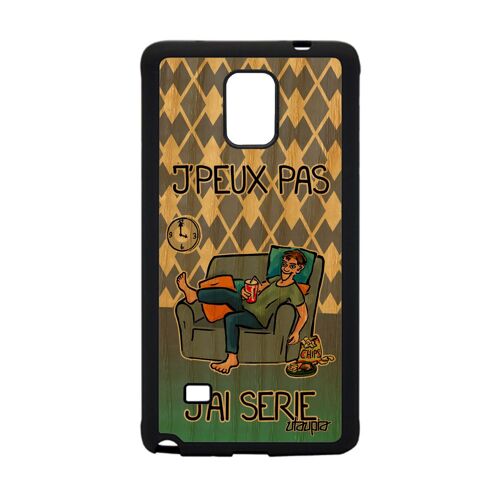 Coque Pour Note 4 Bois Silicone J'peux Pas J'ai Série Tele Souple Drole Dessin Animé Humour Je Jpeux Manga Bumper De Samsung Galaxy