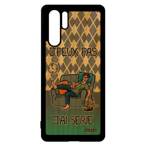 Coque Telephone Huawei P30 Pro En Bois Silicone J'peux Pas J'ai Série Je De Protection Comique Drole Manga Jpeux Dessin Dessin Animé