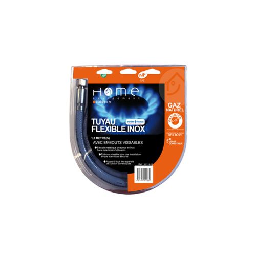 Tuyau gaz naturel 1,5m à vie pour cuisinière et plaque de cuisson 21212150 pour Cuisinière