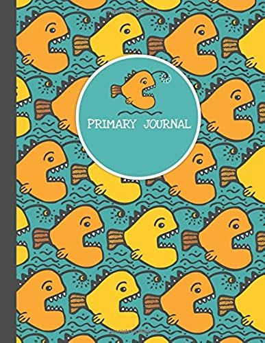 Primary Journal: Composition Notebook With Picture Space For Handwriting Practice Grades K-2 Ocean Themed With Angler Fish Pattern Cove